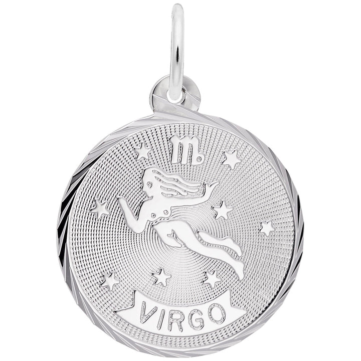 Virgo Constellation Disc Charm - View 1