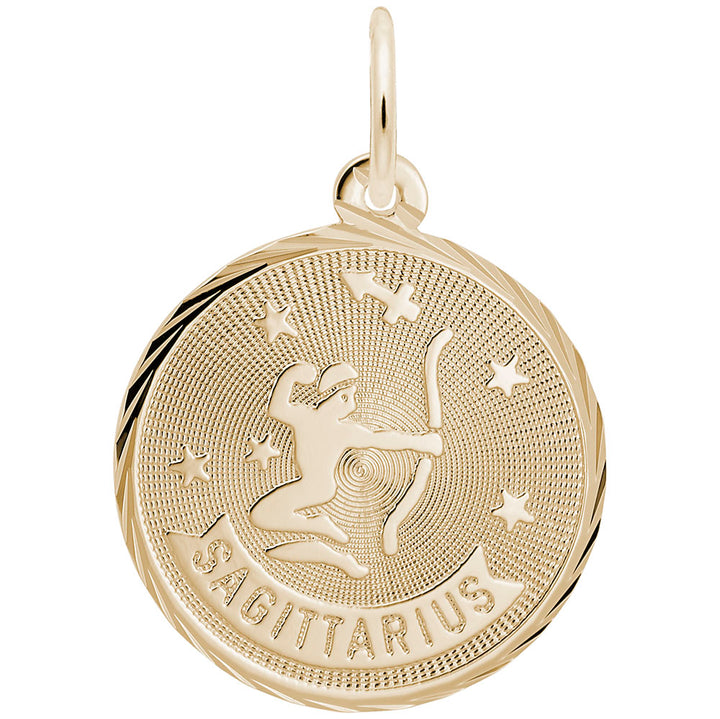 Sagittarius Constellation Disc Charm - View 1