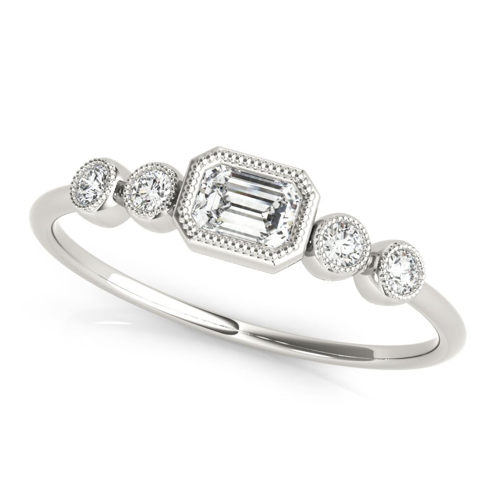 5-Stone Emerald Cut & Round Fashion Ring