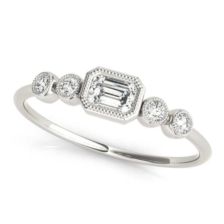 5-Stone Emerald Cut & Round Fashion Ring - Fashion Ring - Design Jewellers Edmonton