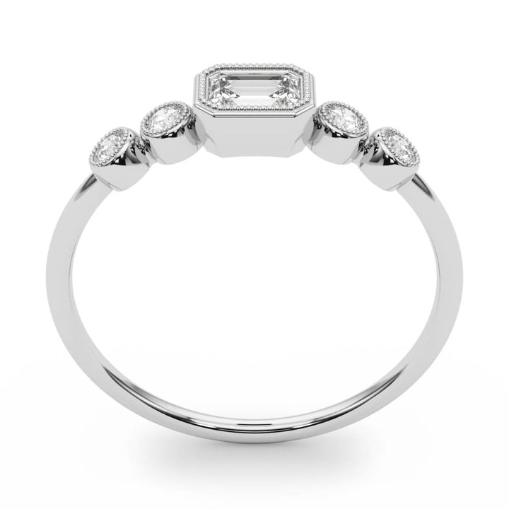 5-Stone Emerald Cut & Round Fashion Ring - Fashion Ring - Design Jewellers Edmonton