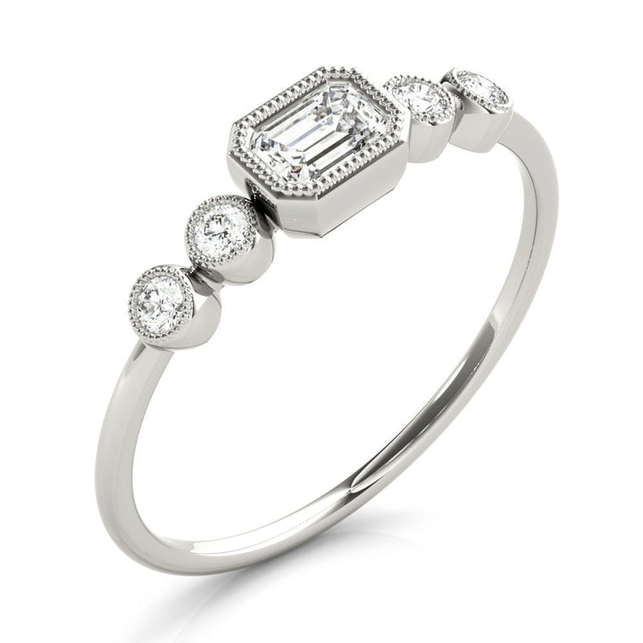 5-Stone Emerald Cut & Round Fashion Ring - Fashion Ring - Design Jewellers Edmonton
