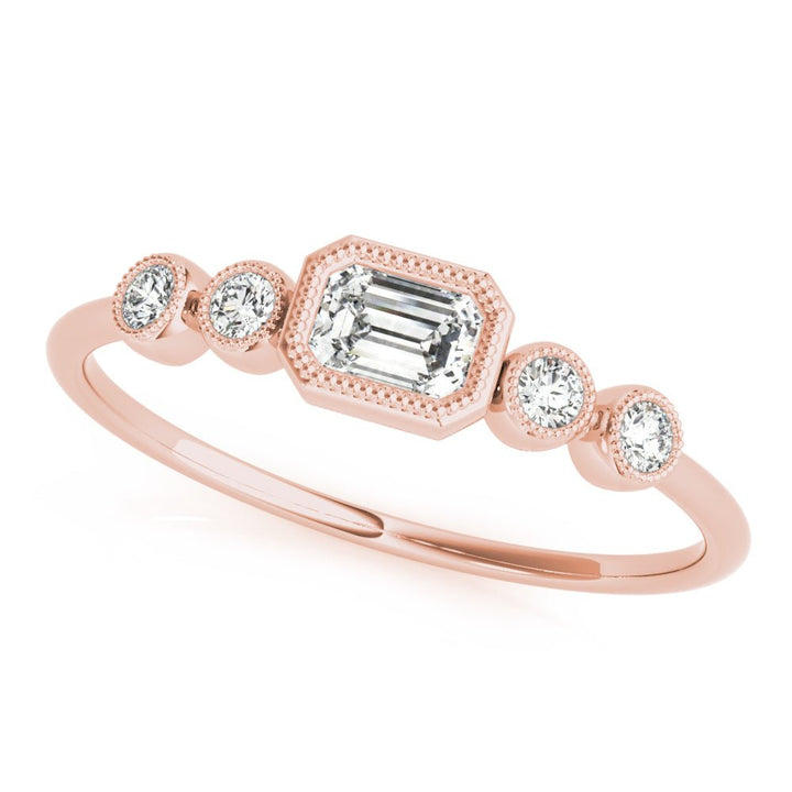 5-Stone Emerald Cut & Round Fashion Ring - Fashion Ring - Design Jewellers Edmonton