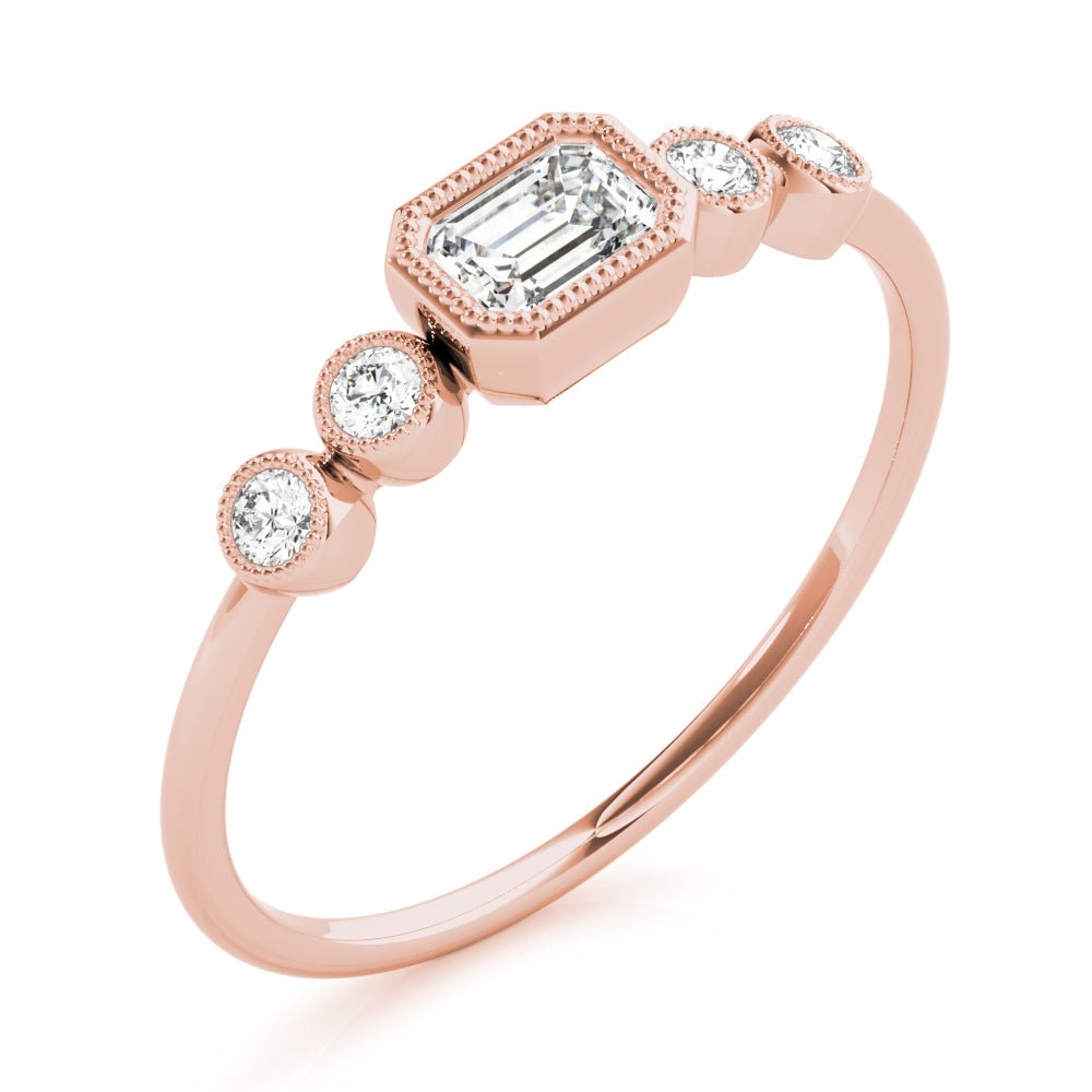5-Stone Emerald Cut & Round Fashion Ring - Fashion Ring - Design Jewellers Edmonton