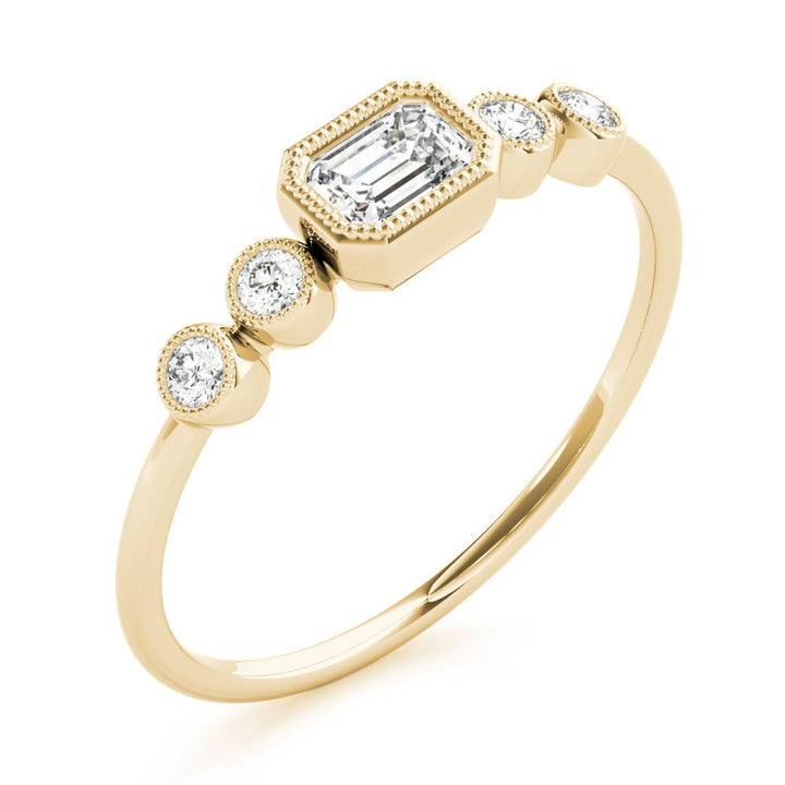 5-Stone Emerald Cut & Round Fashion Ring - Fashion Ring - Design Jewellers Edmonton