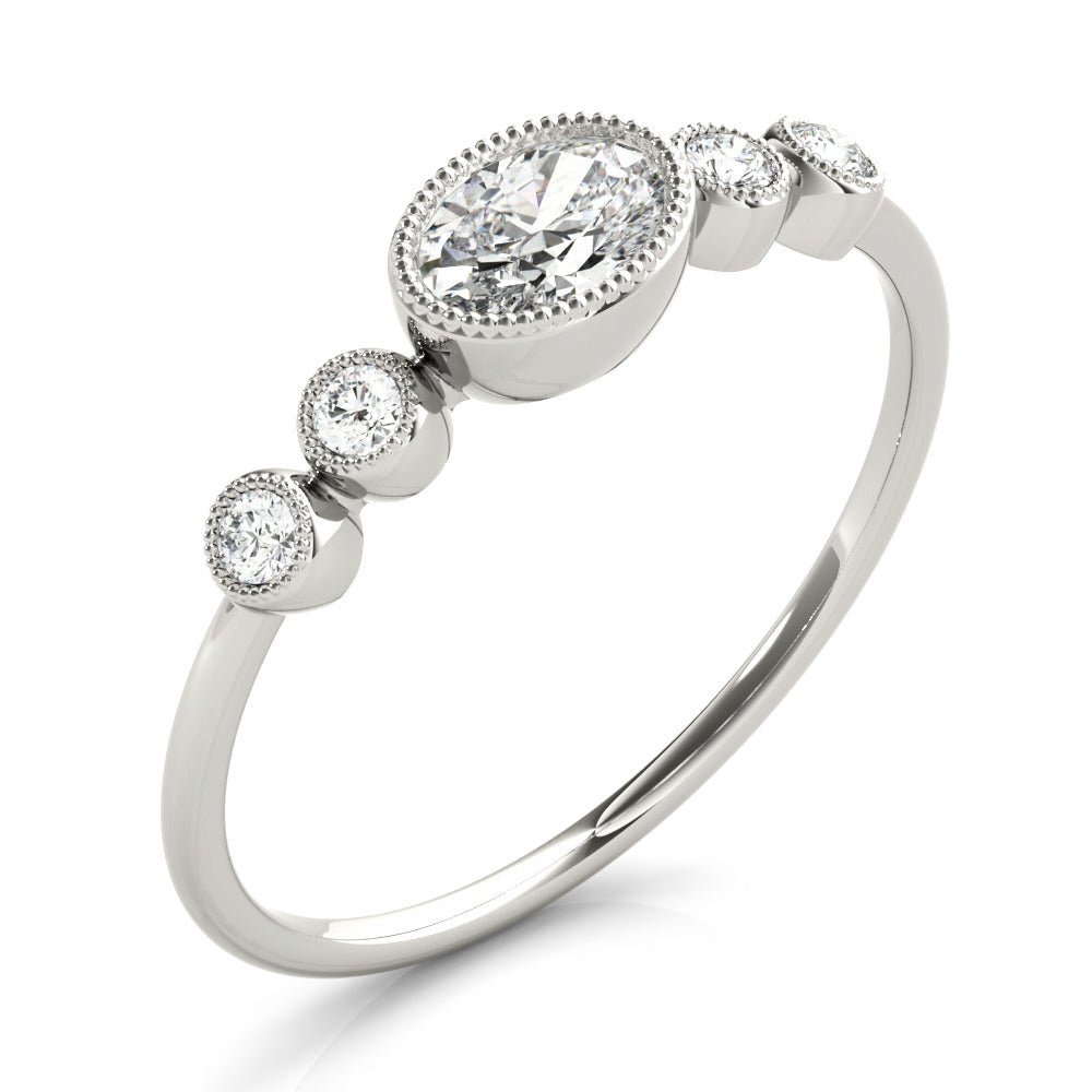5-Stone Milgrain Oval Fashion Ring - Fashion Ring - Design Jewellers Edmonton