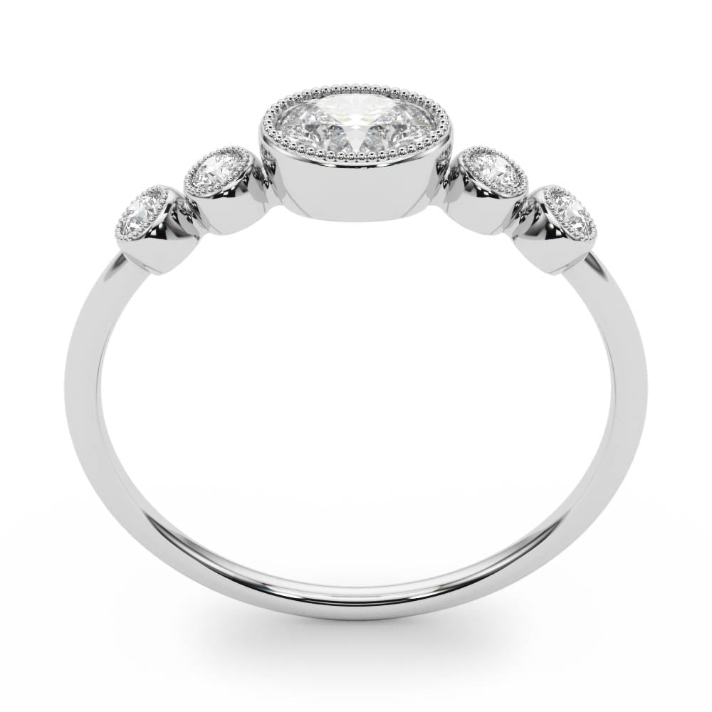 5-Stone Milgrain Oval Fashion Ring - Fashion Ring - Design Jewellers Edmonton