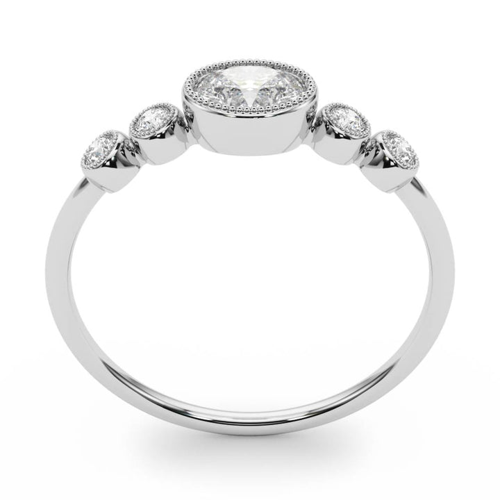 5-Stone Milgrain Oval Fashion Ring - Fashion Ring - Design Jewellers Edmonton