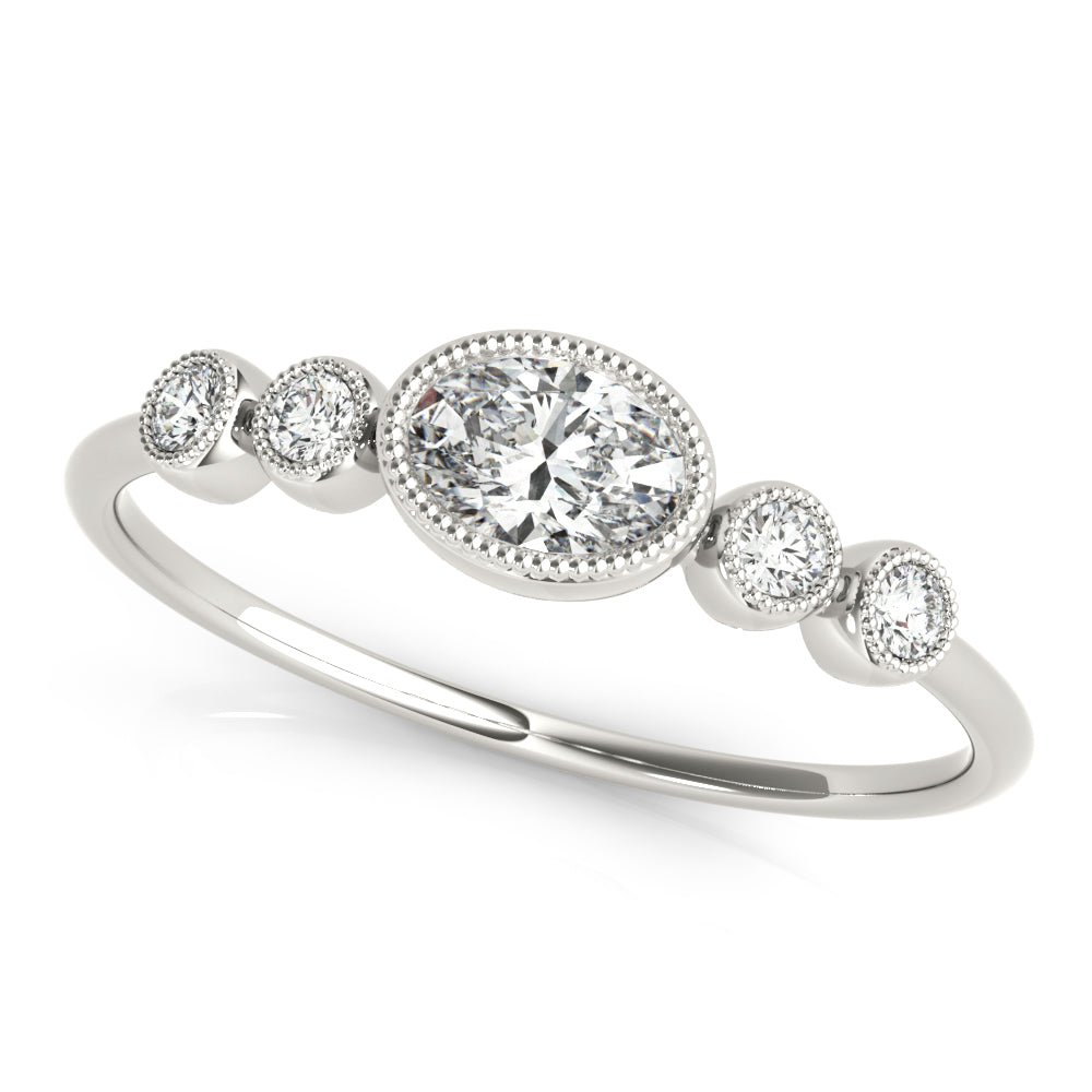 5-Stone Milgrain Oval Fashion Ring