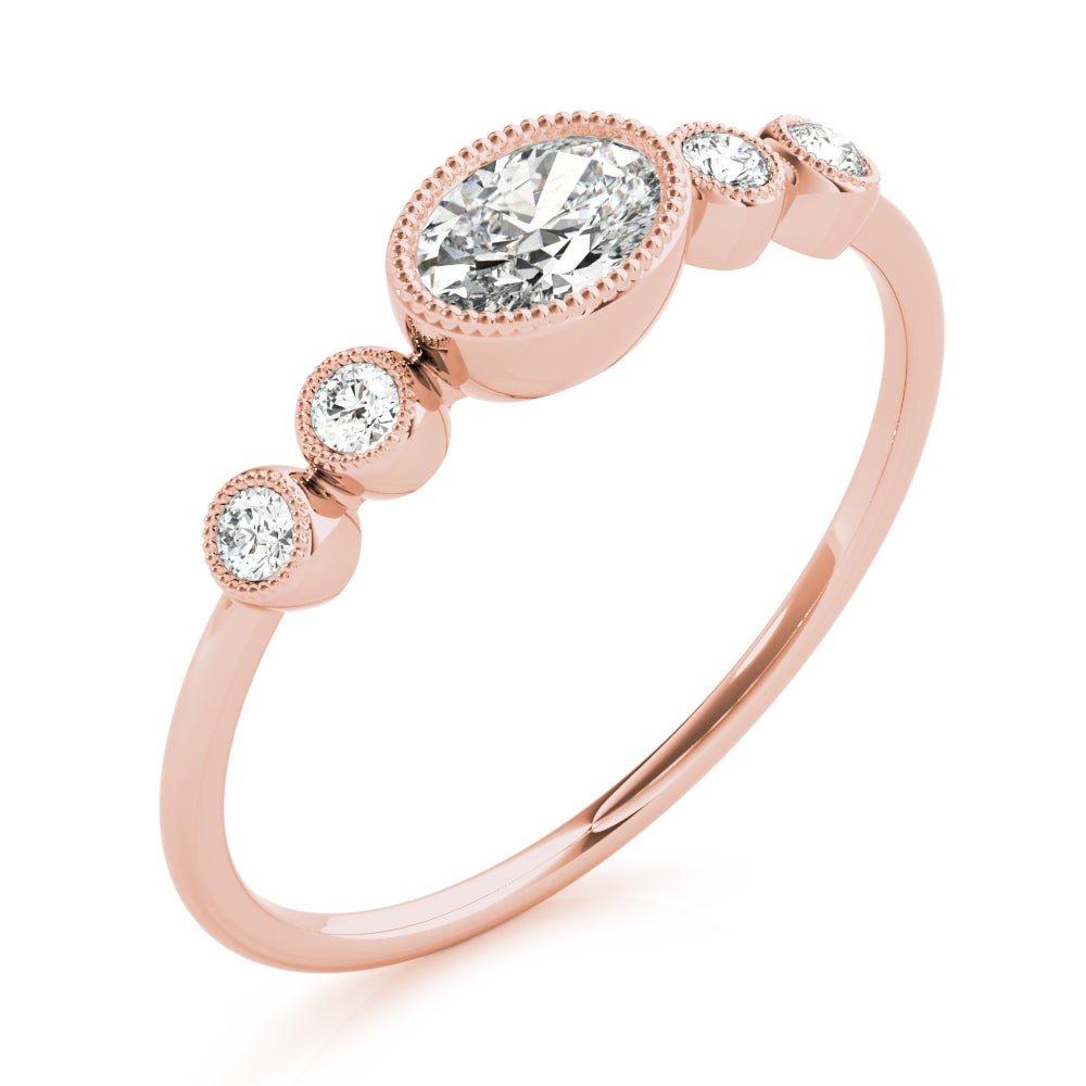 5-Stone Milgrain Oval Fashion Ring - Fashion Ring - Design Jewellers Edmonton