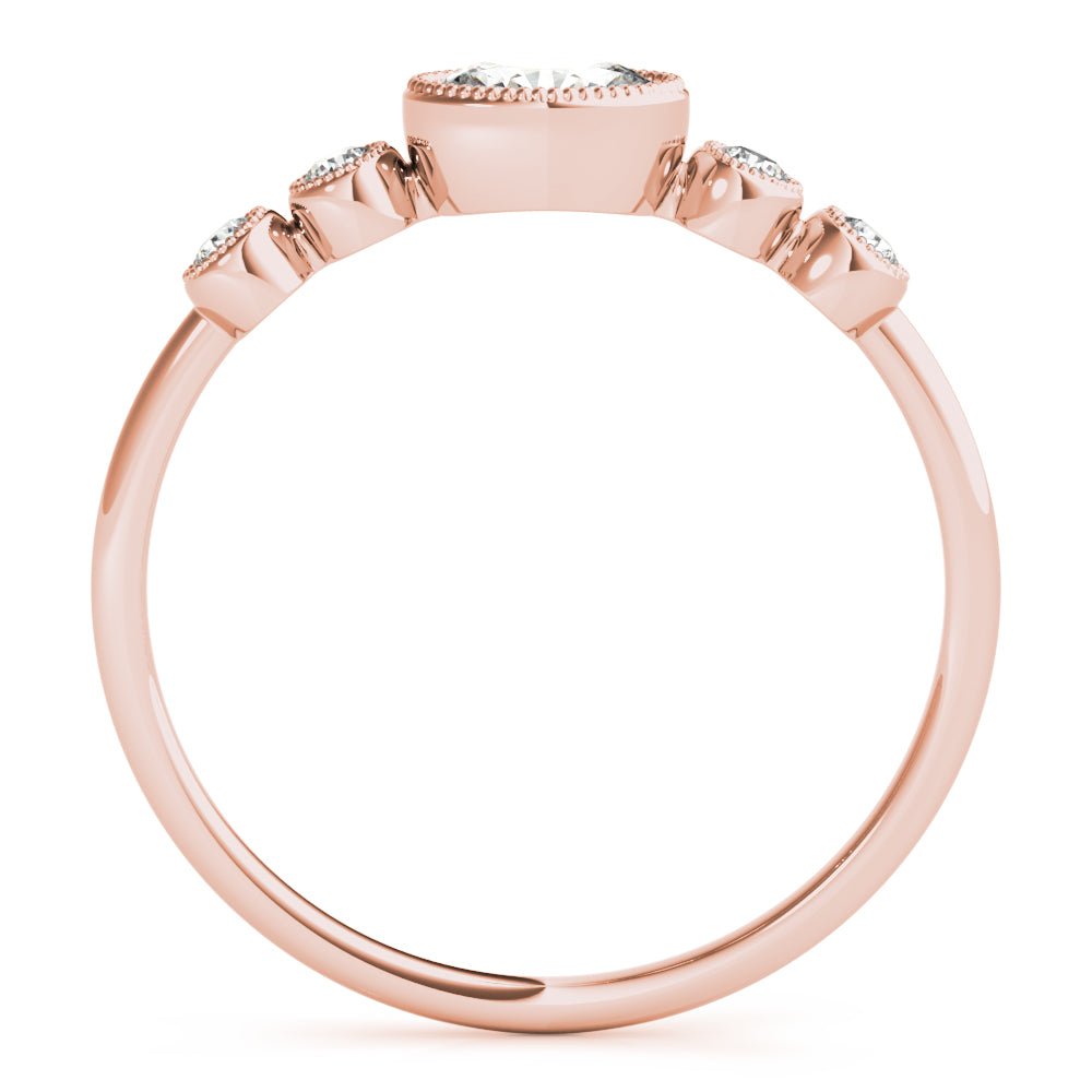 5-Stone Milgrain Oval Fashion Ring - Fashion Ring - Design Jewellers Edmonton