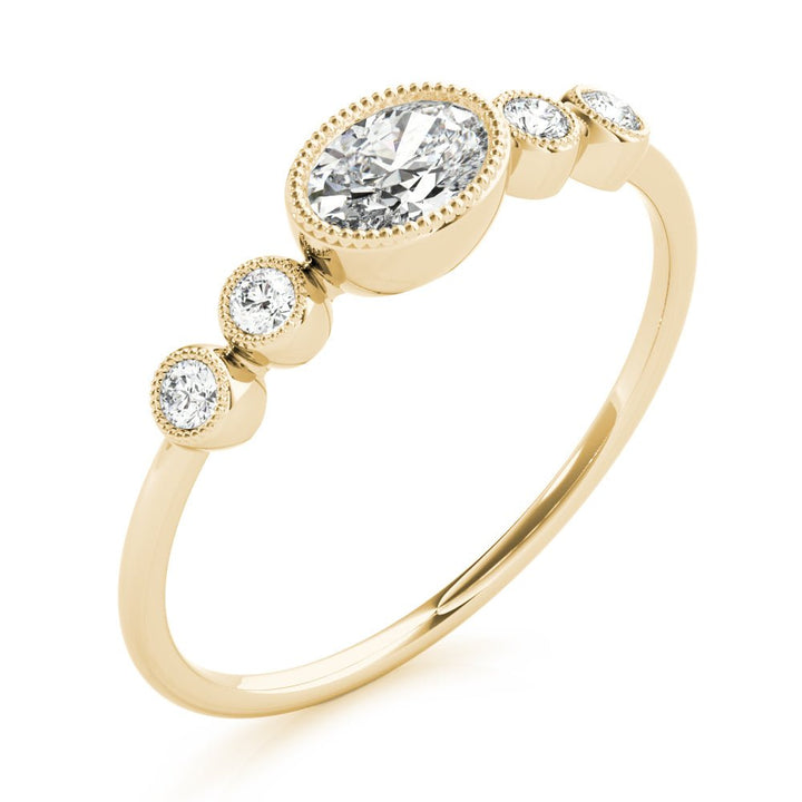 5-Stone Milgrain Oval Fashion Ring - Fashion Ring - Design Jewellers Edmonton