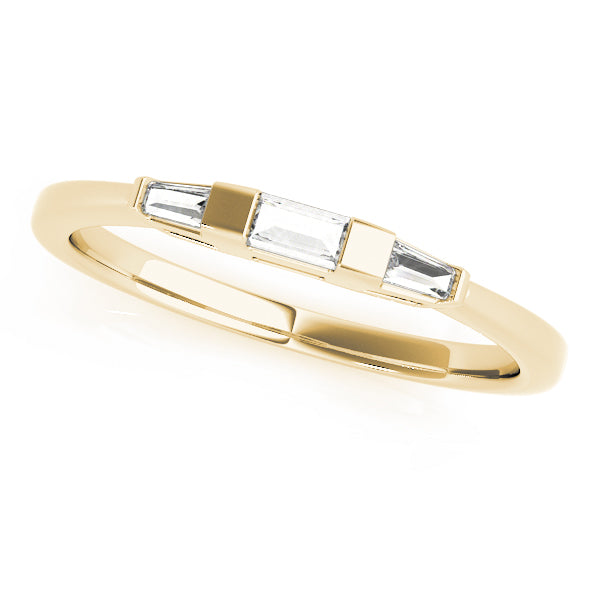 1.00CTW 14K  Gold Slim Design Baguette Cut Diamond Band