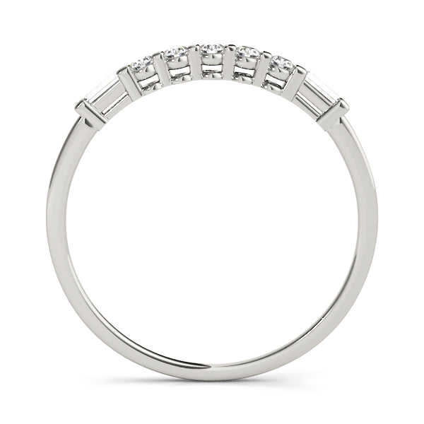 0.20CTW 14K  Gold Slim Design Baguette Diamond Band