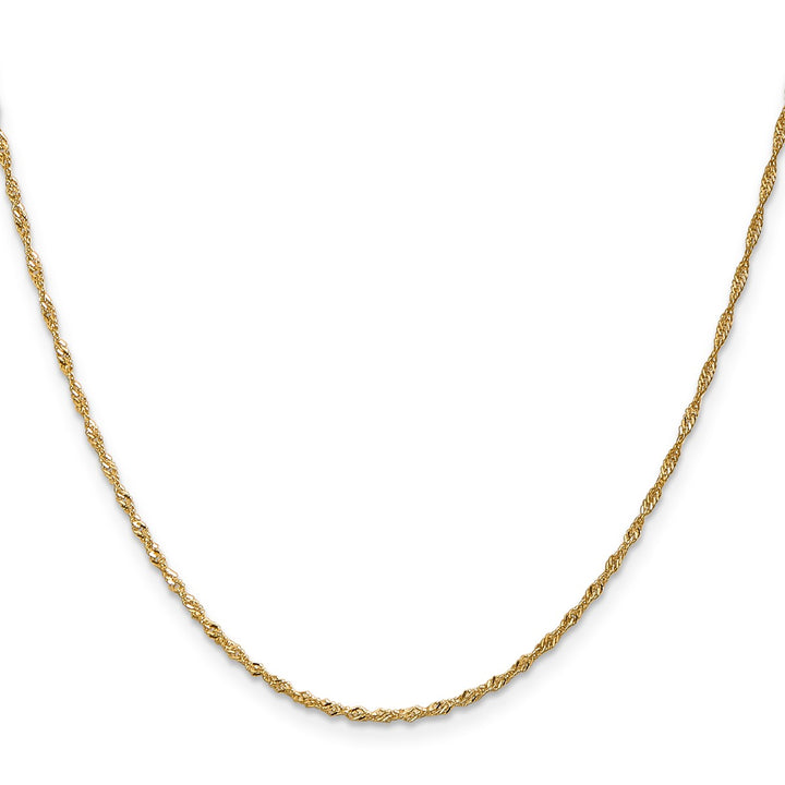 Gold 1.3mm Singapore Chain, 16"