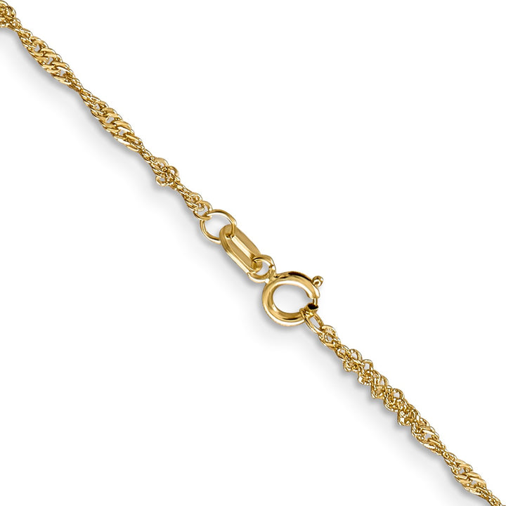Gold 1.3mm Singapore Chain, 16"