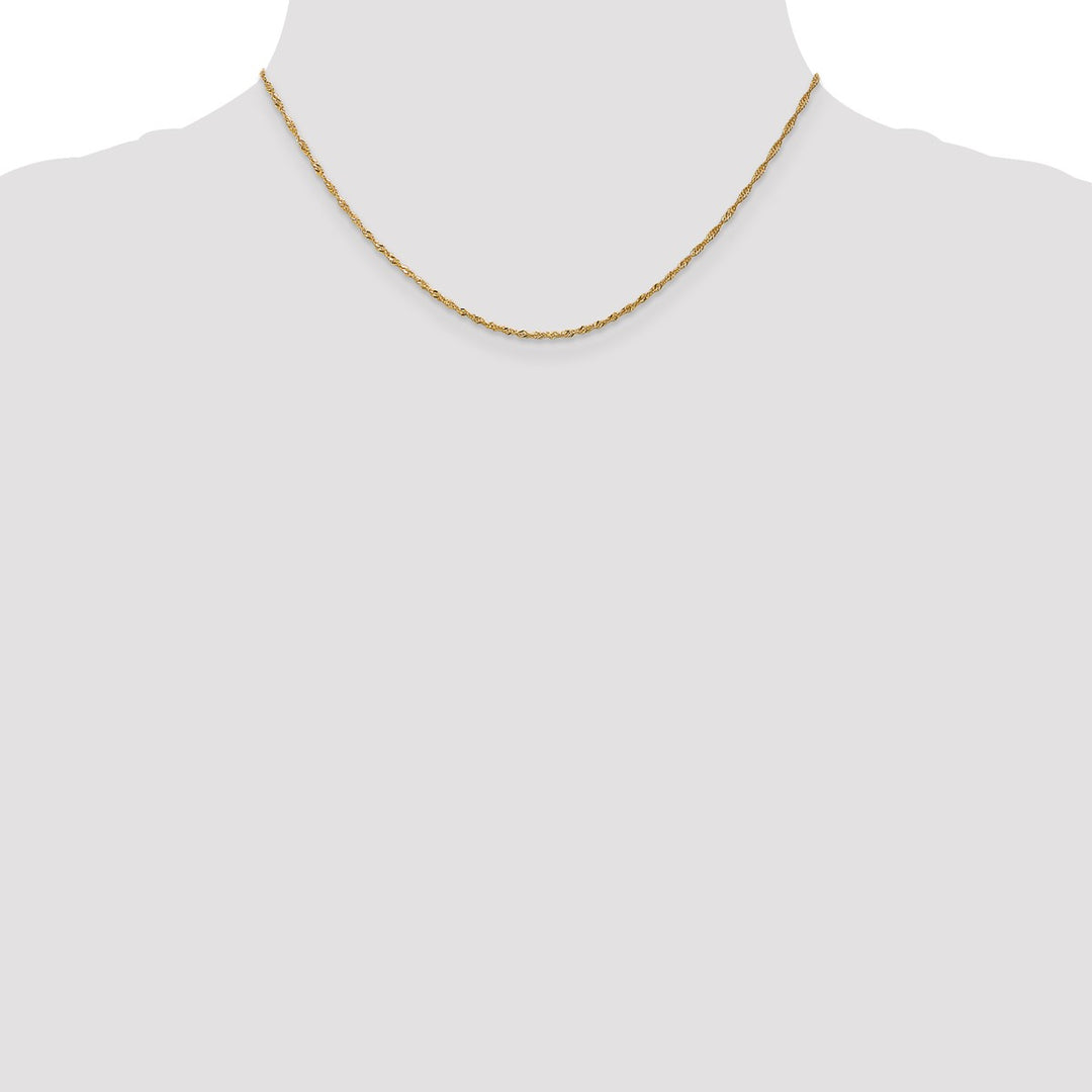 Gold 1.3mm Singapore Chain, 16