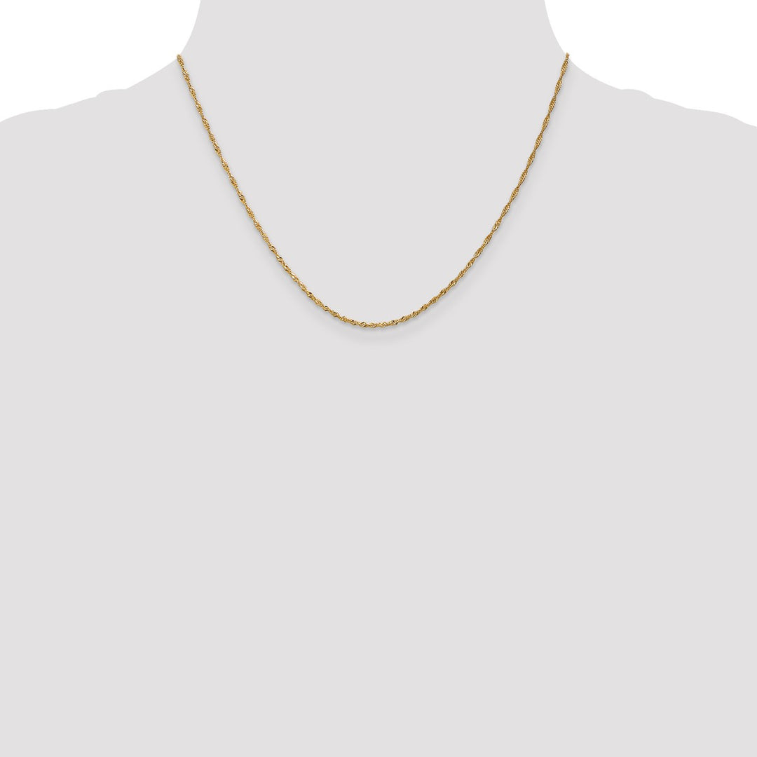 Gold 1.3mm Singapore Chain, 18
