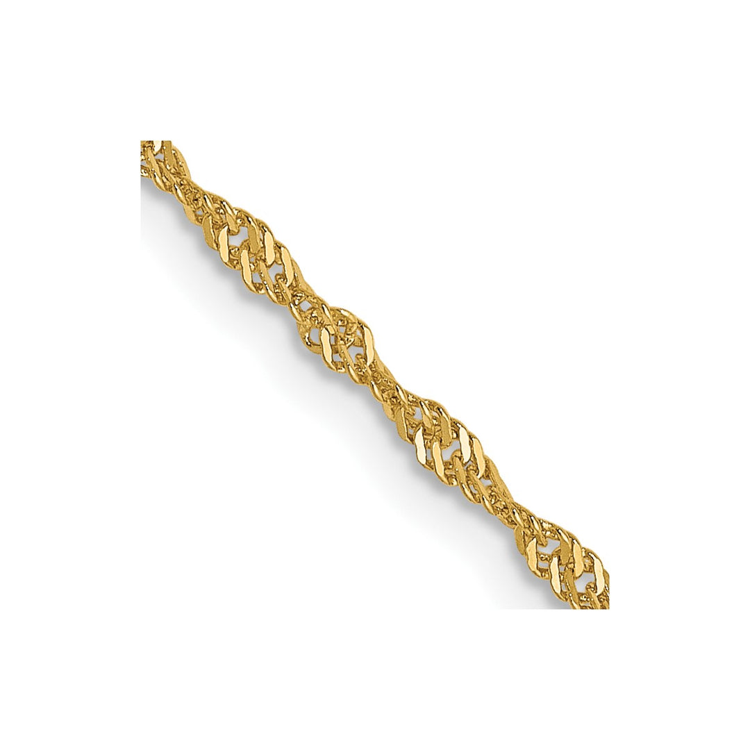 Gold 1.3mm Singapore Chain, 18