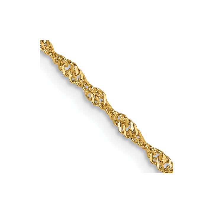 Gold 1.3mm Singapore Chain, 18"