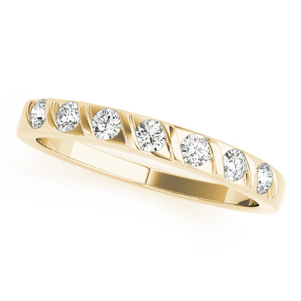 0.25CTW 14K  Gold Slim Design Diamond Band