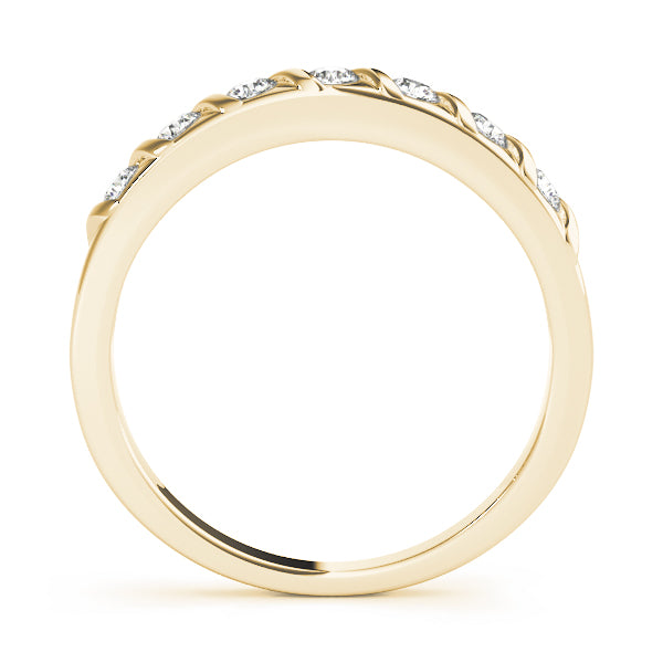 0.25CTW 14K  Gold Slim Design Diamond Band