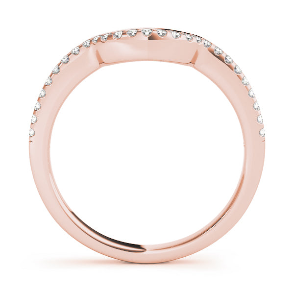 0.13TW 14K Gold Gypsy Set Diamond Band With A  U-Shape Design