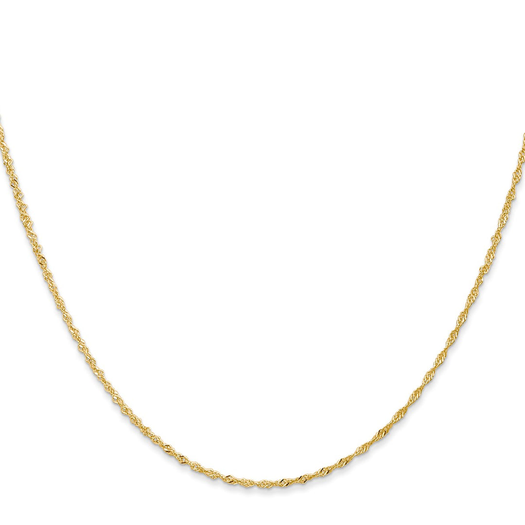 Gold 1mm Singapore Chain, 22