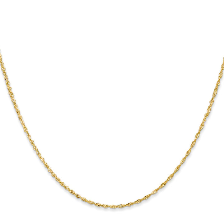Gold 1mm Singapore Chain, 22"