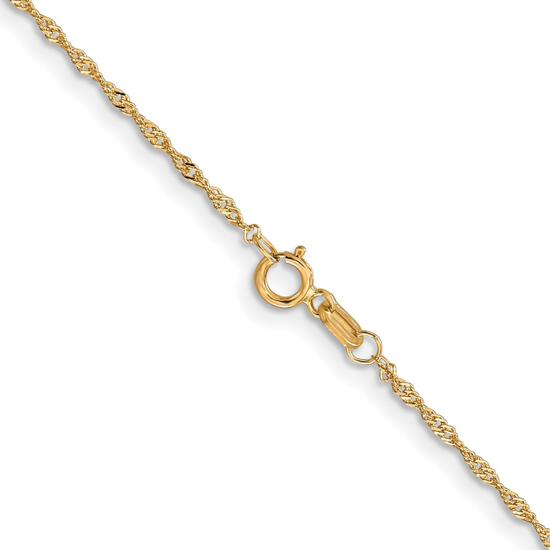 Gold 1mm Singapore Chain, 22