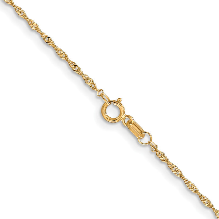 Gold 1mm Singapore Chain, 22"
