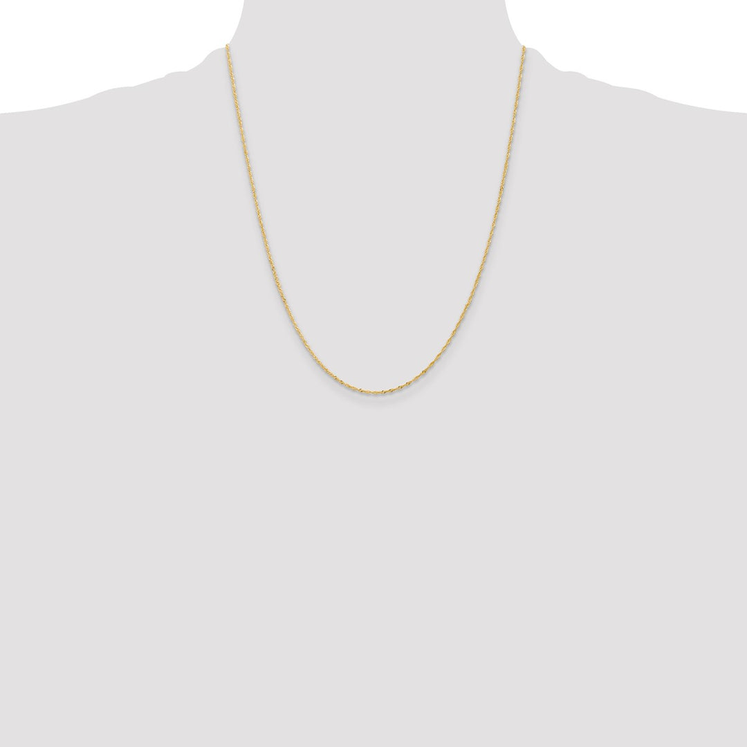 Gold 1mm Singapore Chain, 22