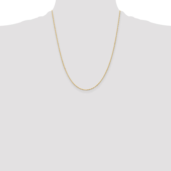 Gold 1mm Singapore Chain, 22"