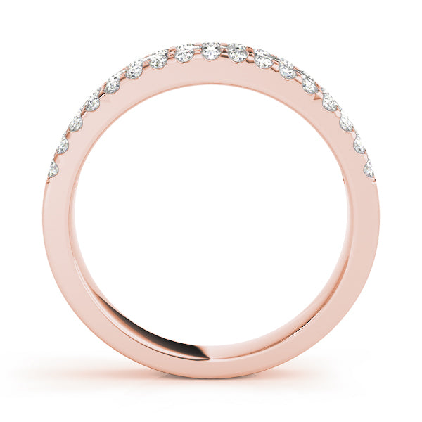 0.75CTW 14K  Gold Multi-Row Pave Diamond Band