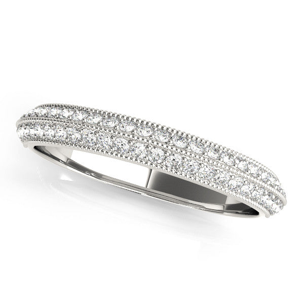 0.25CTW 14K  Slim Design Pave Diamond Band