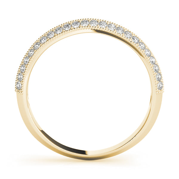 0.25CTW 14K  Slim Design Pave Diamond Band