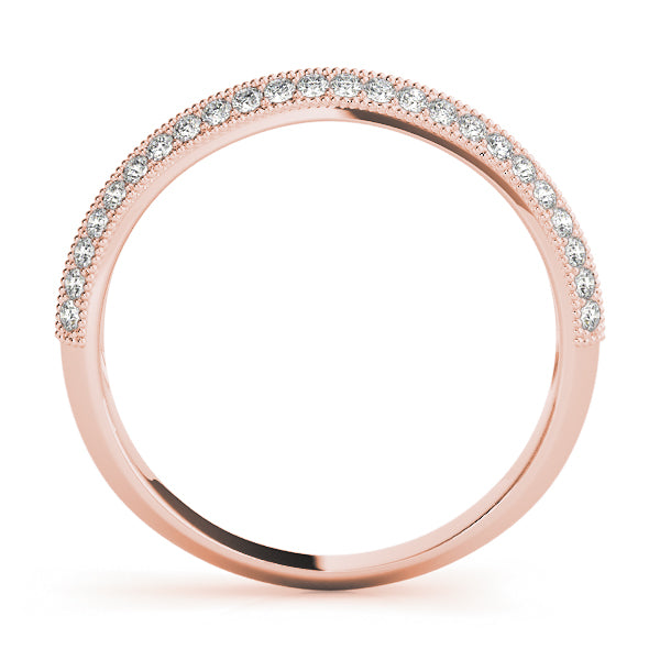 0.25CTW 14K  Slim Design Pave Diamond Band