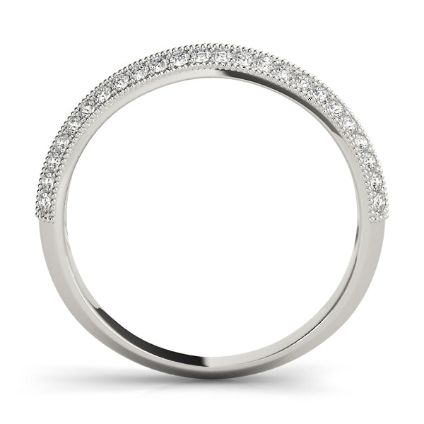 0.25CTW 14K  Slim Design Pave Diamond Band
