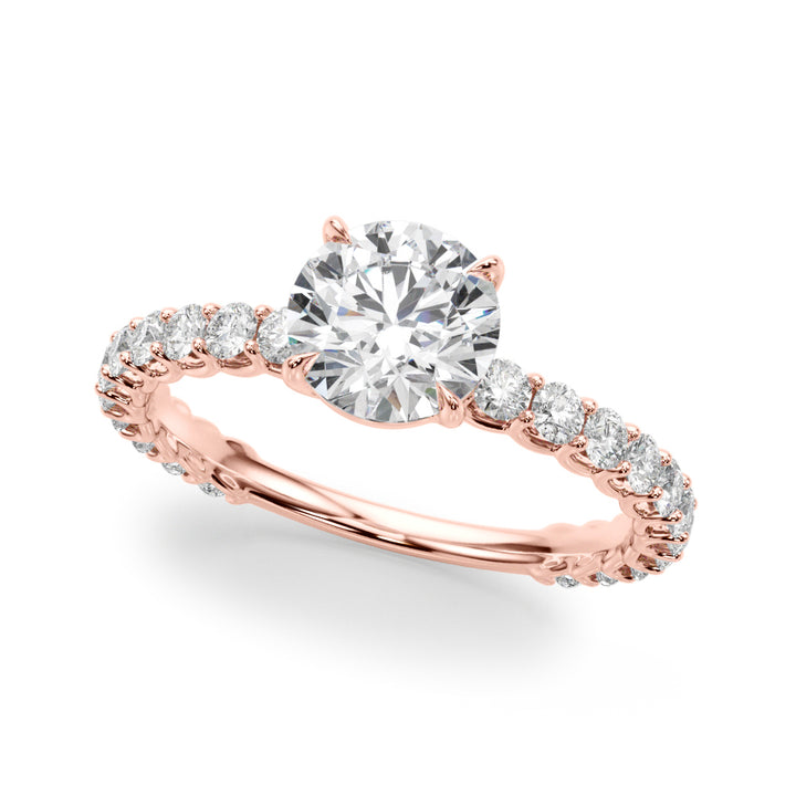 1.00CT 14K Classic Diamond Engagement Ring Accented With Additional Diamonds