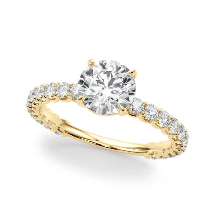 1.00CT 14K Classic Diamond Engagement Ring Accented With Additional Diamonds