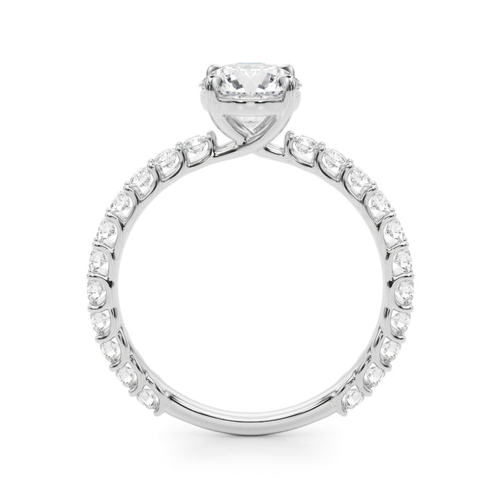 1.00CT 14K Classic Diamond Engagement Ring Accented With Additional Diamonds