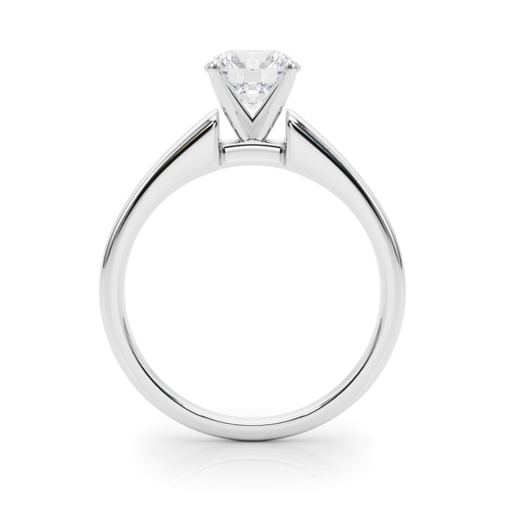 1.00CT 14K Round Brilliant Cut Solitaire With a Medium Width Shank