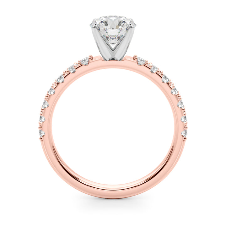 1.00CT 14K Classic Diamond Engagement Ring Accented With Additional Diamonds