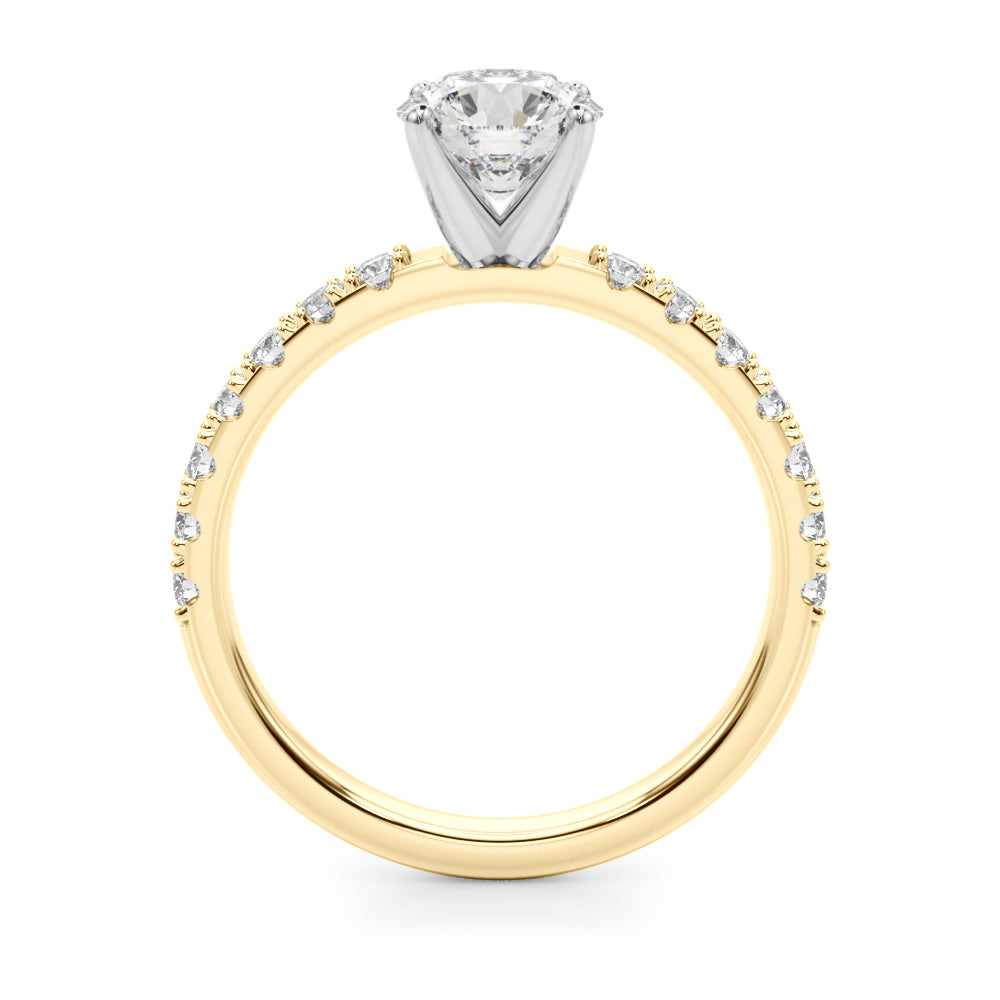 1.00CT 14K Classic Diamond Engagement Ring Accented With Additional Diamonds