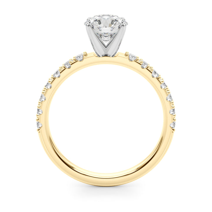 1.00CT 14K Classic Diamond Engagement Ring Accented With Additional Diamonds