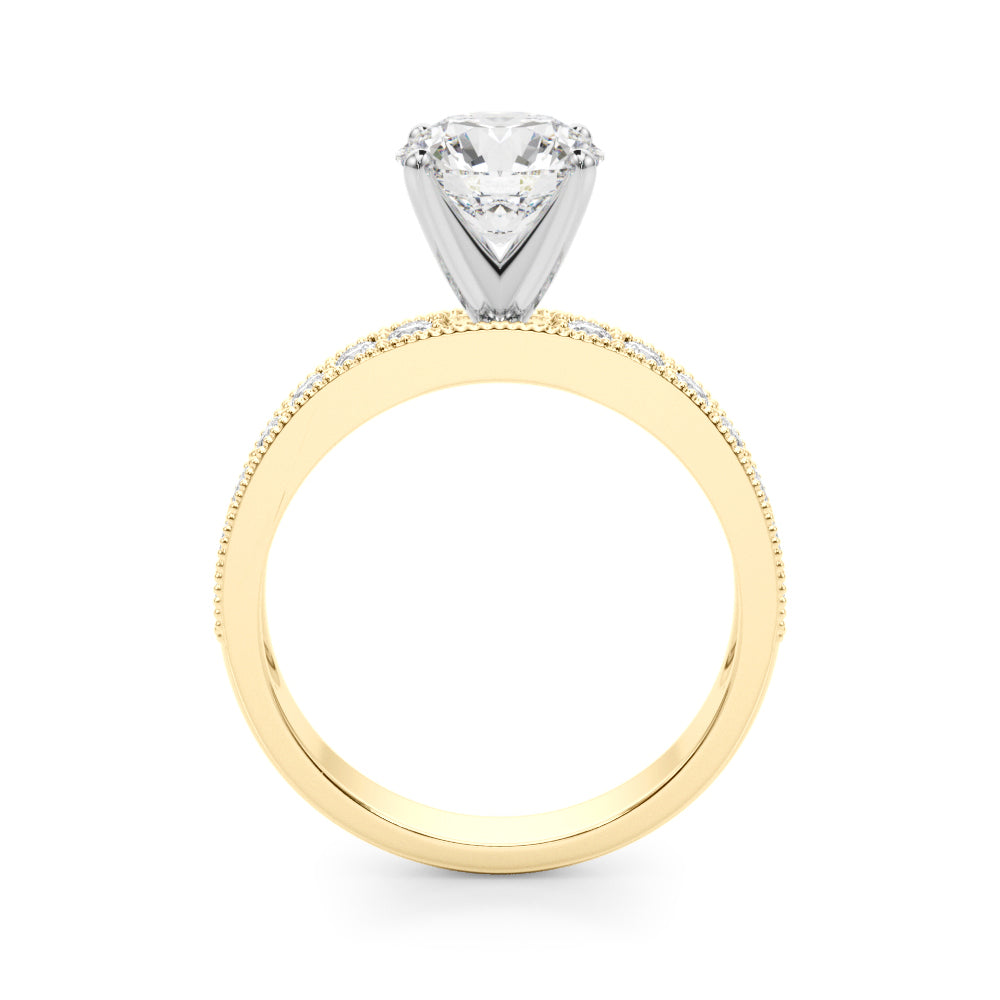 1.00CT 14K Round Brilliant Cut Diamond Accented With Additional Diamonds