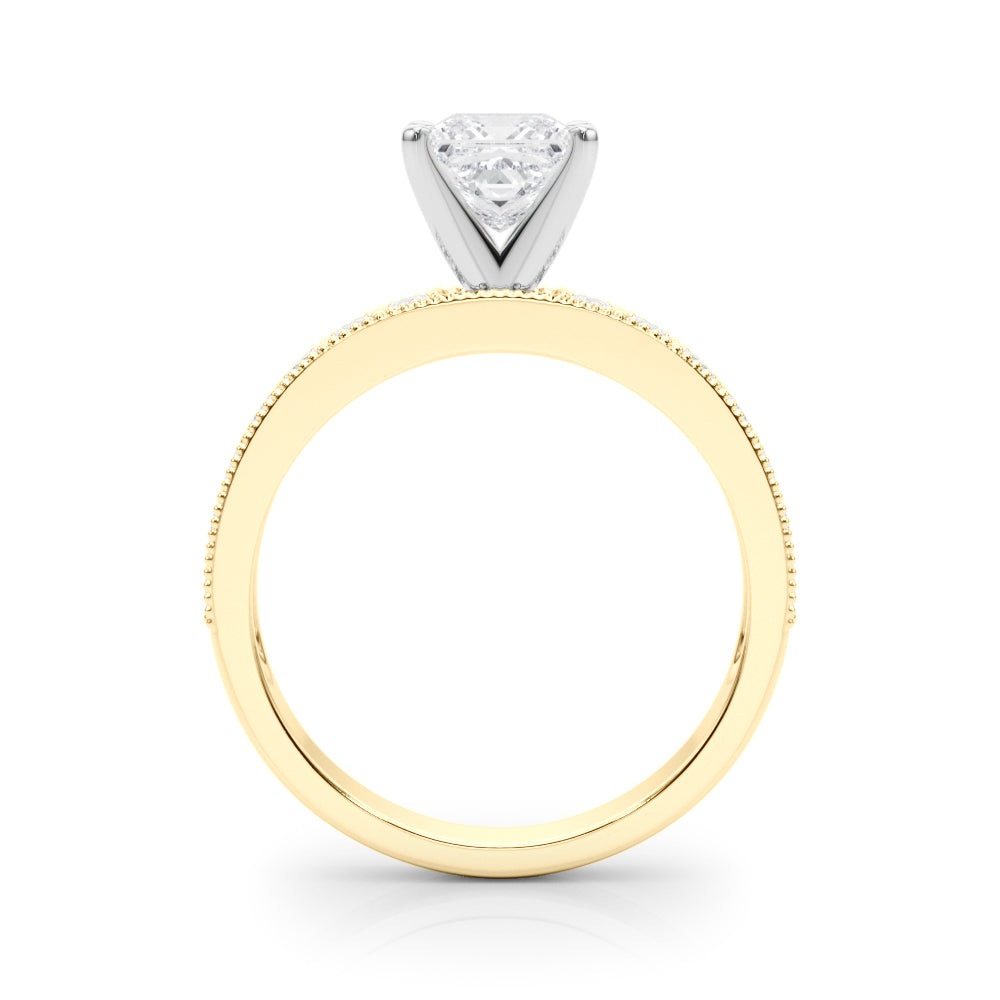 1.00CT 14K Princess Cut Diamond Accented With Additional Diamonds