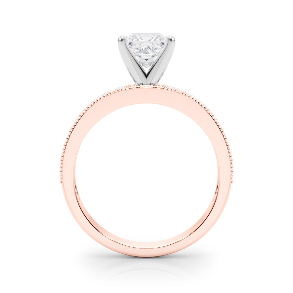 1.00CT 14K Princess Cut Diamond Accented With Additional Diamonds