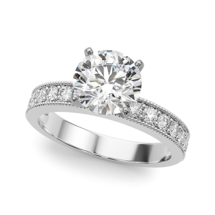 1.00CT 14K Round Brilliant Cut Diamond Accented With Additional Diamonds