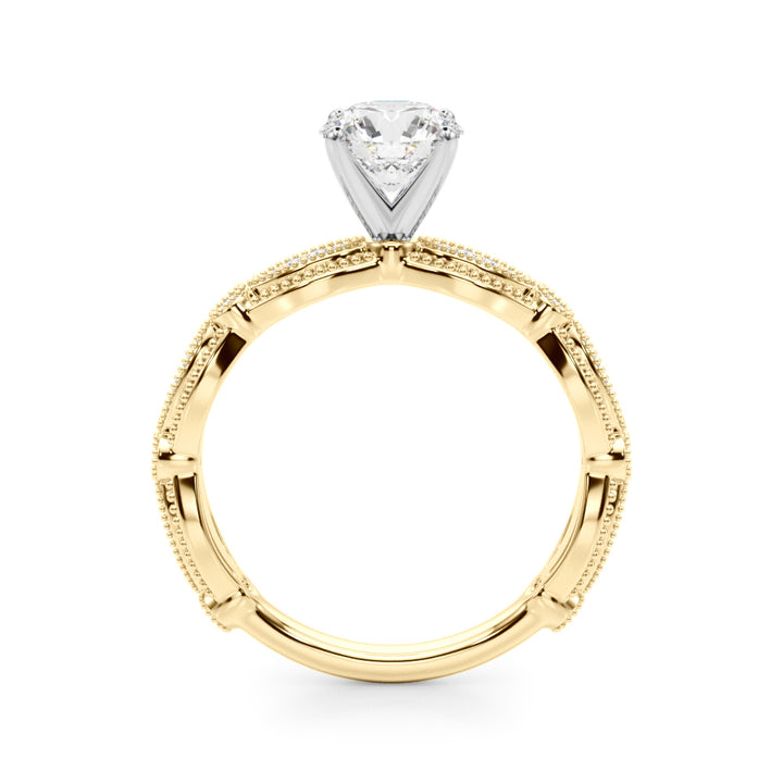 1.00CT 14K T Round Brilliant Cut Diamond Vintage Engagement Ring Design